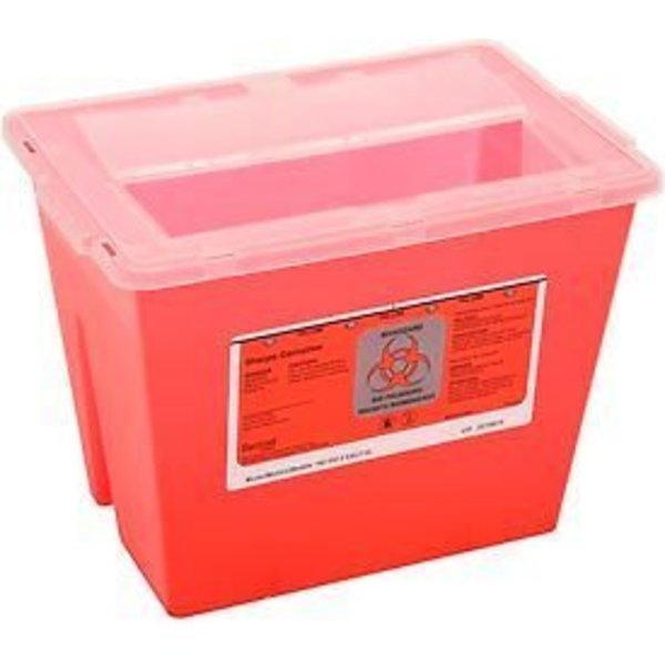 Impact Products 2-Gallon Multi-Purpose Sharps Container, 11-5/8"W x 7-3/4"D x 8-5/8"H, Red 7352